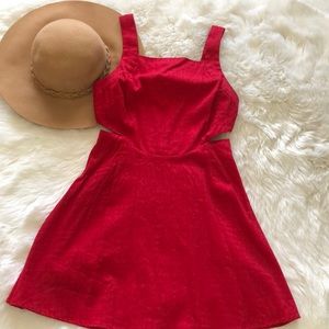 Red Skater Mini Dress Urban Outfitters